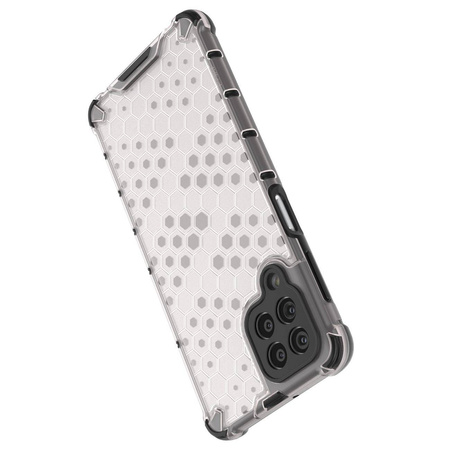 Gepanzerte Wabenhülle mit Gelrahmen für Samsung Galaxy M53 5G transparent