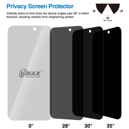 Vmax szkło hartowane 0.33mm 2,5D high clear privacy glass do iPhone 14 Pro Max 6,7&quot;