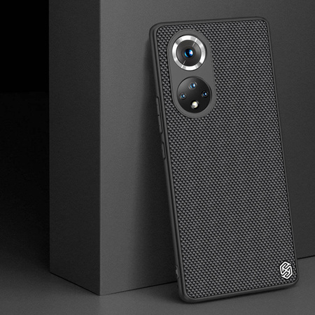 Nillkin Textured Case eine strapazierfähige, verstärkte Hülle mit Gelrahmen und Nylon auf der Rückseite Honor 50 Pro schwarz