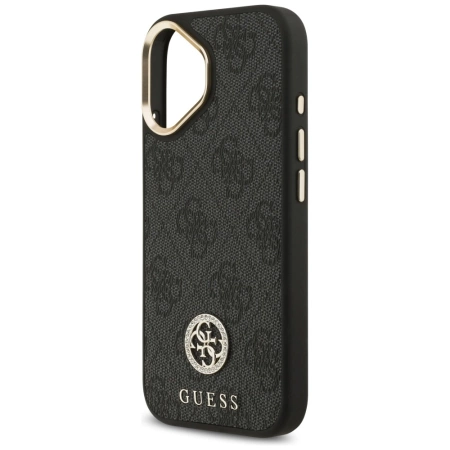 Etui Guess 4G Strass Logo MagSafe na iPhone 17 - czarne