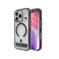 ZAGG Santa Cruz Snap KS MagSafe Case with Stand for iPhone 17 Pro - Clear and Black