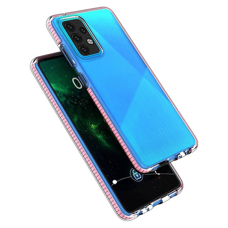 Spring Case pokrowiec żelowe etui z kolorową ramką do Samsung Galaxy A52 5G / A52 4G ciemnoniebieski