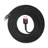 Baseus Cafule Cable wytrzymały nylonowy kabel przewód USB / USB-C QC3.0 2A 3M czarno-czerwony (CATKLF-U91)