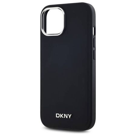 Original Handyhülle IPHONE 14 DKNY Hardcase Plain Logo MagSafe (DKHMP14SPSCMCLK) schwarz