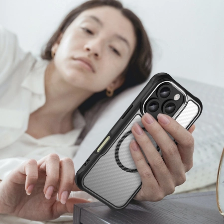 Leading Series MagSafe Silikonhülle für iPhone 16 Pro – Schwarz