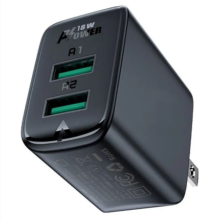 ACEFAST ładowarka sieciowa 2 x USB 3A QC18W A33 UK czarna