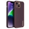 Dux Ducis Yolo etui iPhone 14 Plus elegancki pokrowiec ze skóry ekologicznej fioletowy