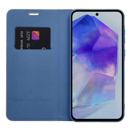 Kabura LUNA Book Carbon do SAMSUNG A15 5G niebieski