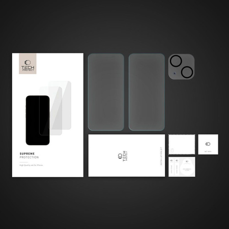 Szkło Hartowane APPLE IPHONE 15 Tech-Protect Supreme Set Clear