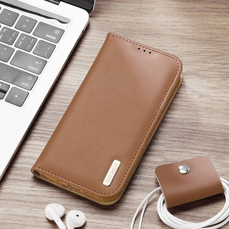 Dux Ducis Hivo echt Leder booktype case schutzhülle aufklappbare hülle für iPhone 14 Pro Max rot