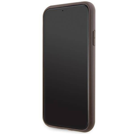 Guess GUHCN61P4SNW iPhone 11 / Xr braun/braunes Hardcase 4G Stripe