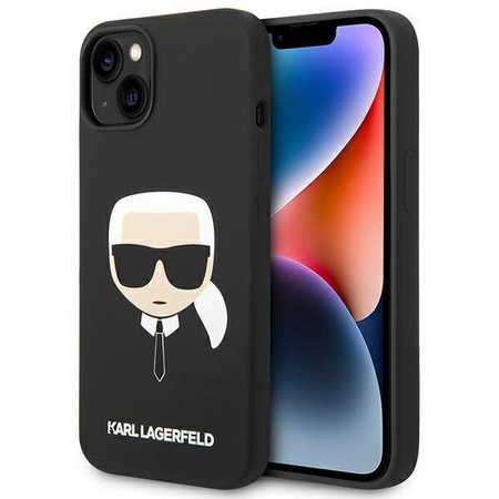 Karl Lagerfeld Silicone Ikonik Karl`s Head MagSafe - Etui iPhone 14 Plus (czarny)