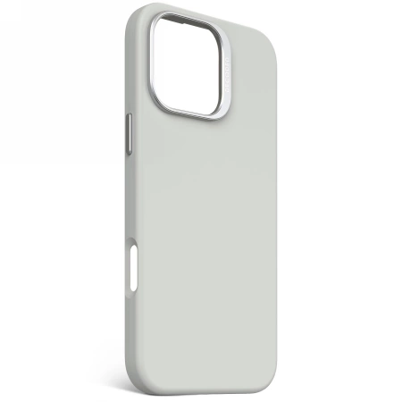 Decoded Antimikrobielle Silikon-Rückseite mit MagSafe für iPhone 16 Pro Max – Grau