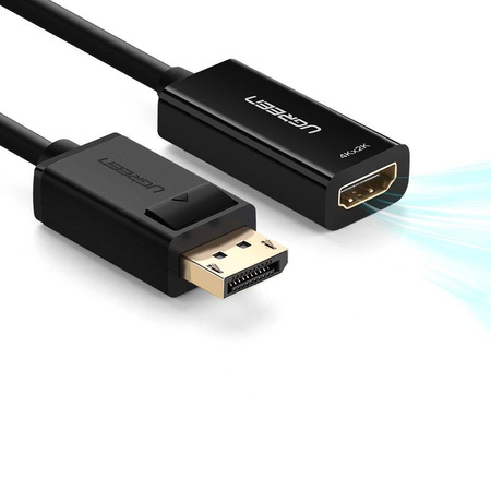 Ugreen przejściówka kabel przewód HDMI - DisplayPort 4K 30Hz 12bit czarny (40363)