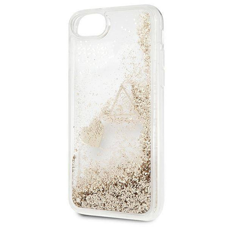 Original Handyhülle IPHONE SE 2022 / SE 2020 / 7 / 8 Guess Hardcase Glitter Charms (GUOHCI8GLHFLGO) gold