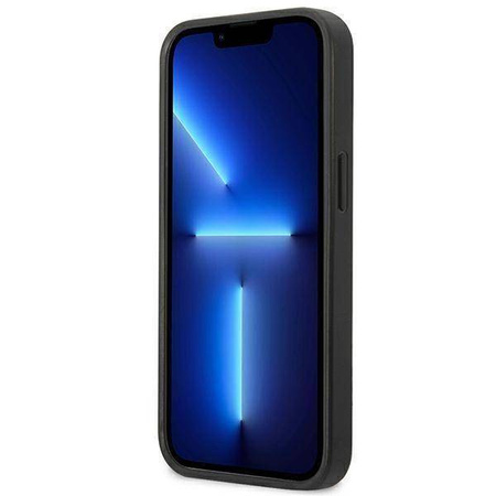 Oryginalne Etui IPHONE 13 MINI Karl Lagerfeld Hardcase Saffiano Plaque (KLHCP13SSFMP2DG) srebrne