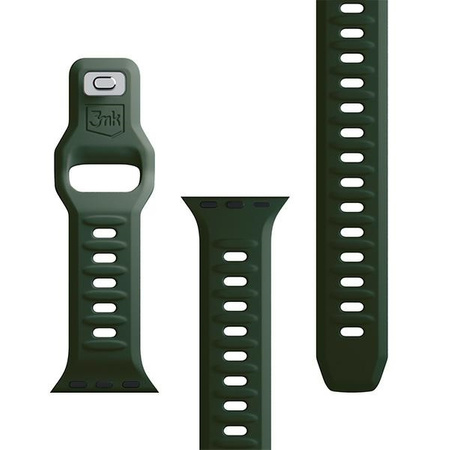 3MK Silicone Watch Strap Ciemnozielony/ Dark Green dla Apple Watch 42/44/45/49mm