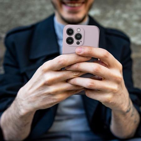 Futerał SILICONE MAG COVER kompatybilny z MagSafe do IPHONE 16 Pro różowy