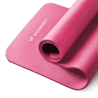 Wozinsky exercise mat 181 x 63 x 0.9 cm thick gymnastic yoga mat pink