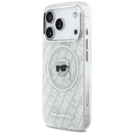 Karl Lagerfeld IML Karl Head Logo MagSafe Case für iPhone 17 Pro - Grau
