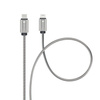 FORCELL kabel Typ C do iPhone Lightning 8-pin QC3.0 PD 27W Metal C238 1m srebrny