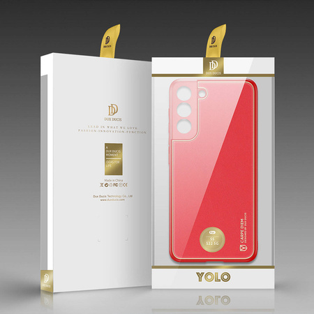 Dux Ducis Yolo elegante Hülle aus ökologischem Leder für Samsung Galaxy S22 rot