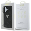 Case IPHONE 16 Guess Hot Stamp 4G Pattern Triangle Metal Logo black