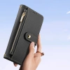Dux Ducis Lawa Leather Case for Samsung Galaxy S25 Ultra with Detachable Magnetic Wallet - Black