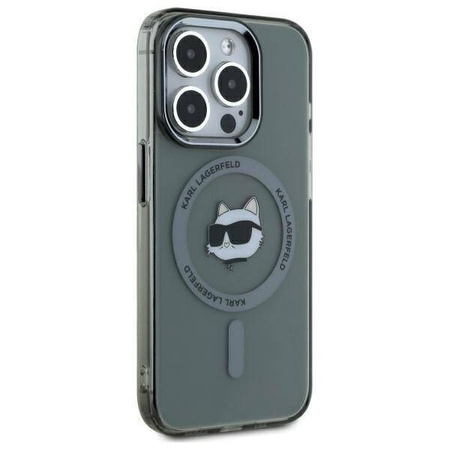 Karl Lagerfeld nakładka HC MagSafe IML Metal Choupette Head do iPhone 15 Pro Max 6,7" czarna