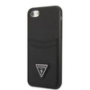 Original Case IPHONE SE 2022 / SE 2020 / 7 / 8 Guess Hardcase Saffiano Triangle Logo Cardslot black