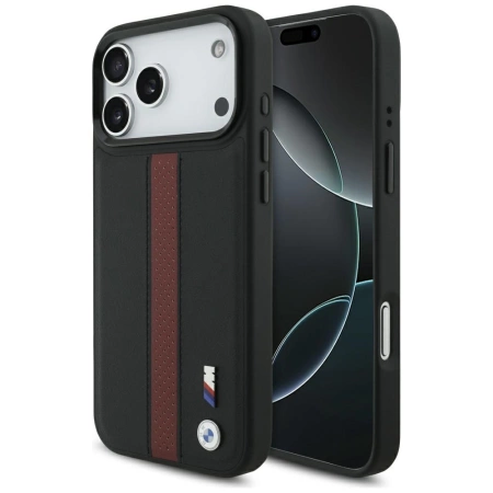 BMW M Perforated Stripe Logo MagSafe Case for iPhone 17 Pro Max - Red