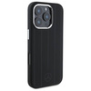Original Handyhülle IPHONE 16 PRO MAX Mercedes Hardcase Silicone Vertical Tonal Stripes MagSafe (MEHMP16X23SUVSK) schwarz