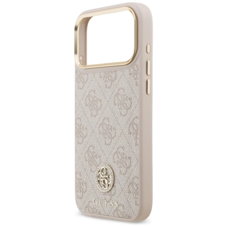 Guess 4G Strass Logo MagSafe Case for iPhone 17 Pro Max - Pink