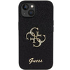 Original Handyhülle APPLE IPHONE 15 Guess Hardcase Glitter Script Big 4G (GUHCP15SHG4SGK) schwarz