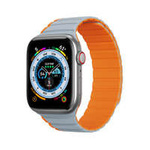 Magnetarmband für Apple Watch SE, 8, 7, 6, 5, 4, 3, 2, 1 (41, 40, 38 mm) Dux Ducis Armband (LD-Version) – Grau Orange