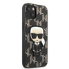 Oryginalne Etui IPHONE 13 MINI Karl Lagerfeld Hardcase Monogram Ikonik Patch czarne