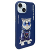Nimmy etui iPhone 15 6.1" niebieski/blue  Glasses Cool Cat