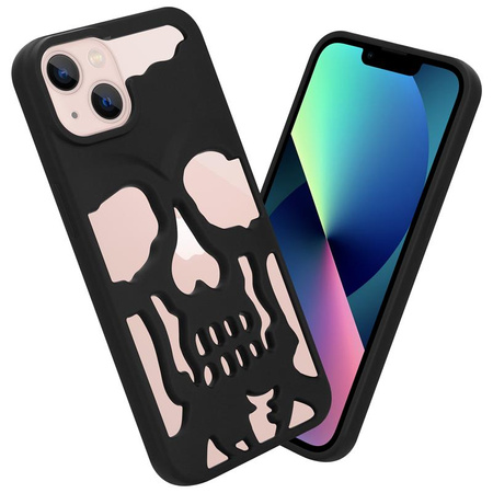 ETUI SKULL IPHONE 11 / XR, MATT BLACK / CZARNY