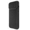 Nillkin Synthetic Fiber S Case iPhone 14 Pro Hülle mit Kameraabdeckung, schwarz