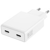 Ładowarka sieciowa 4smarts PDPlug Slim   Dual 65W GaN 2xUSB-C biały