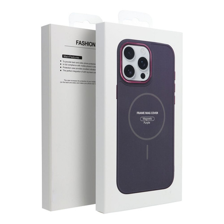 Futerał FRAME MAG COVER kompatybilny z MagSafe do IPHONE 14 PRO fioletowy