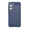 Carbon Case für Samsung Galaxy S23+ flexible Silikon-Carbon-Hülle blau