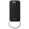 Karl Lagerfeld KLHCP14LSACKLHPK iPhone 14 Pro 6,1" schwarz/schwarzes Hardcase mit Saffiano-Monogrammkette