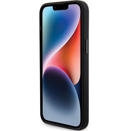 Karl Lagerfeld Choupette Metal Pin-Hülle aus Silikon für iPhone 15 Pro – Schwarz