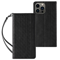 Magnet Strap Case für Samsung Galaxy S23+ Flip Wallet Mini Lanyard Stand Schwarz