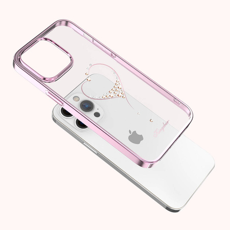 Kingxbar Wish Series Hülle für iPhone 14 Pro, verziert mit rosa Kristallen