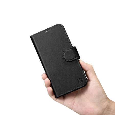 iCarer Wallet Case 2in1 iPhone 14 Flip Leder Anti-RFID Schwarz (WMI14220725-BK)