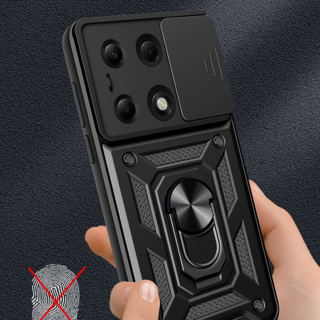 Tech-Protect CamShield Pro Hülle für Xiaomi Redmi Note 13 Pro 4G / LTE / Poco M6 Pro 4G / LTE – Schwarz