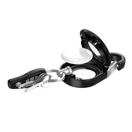 TECH-PROTECT SLIDELOCK CARABINER KEYCHAIN APPLE AIRTAG 1 / 2 BLACK