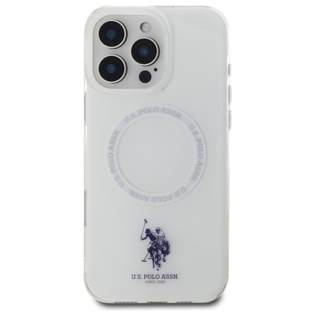 US Polo USHMP16LHOCLDPW iPhone 16Pro 6.3" biały/white IML Ring MagSafe